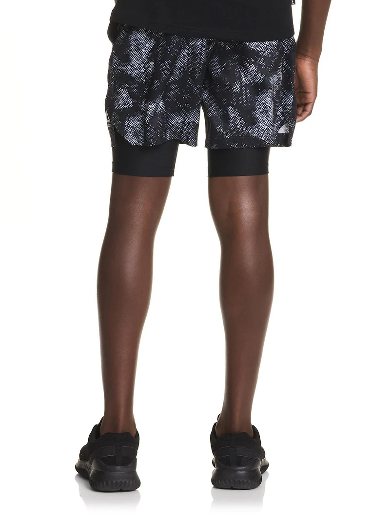 Reebok Boys Perfect Form 2-in-1 Shorts with Compression