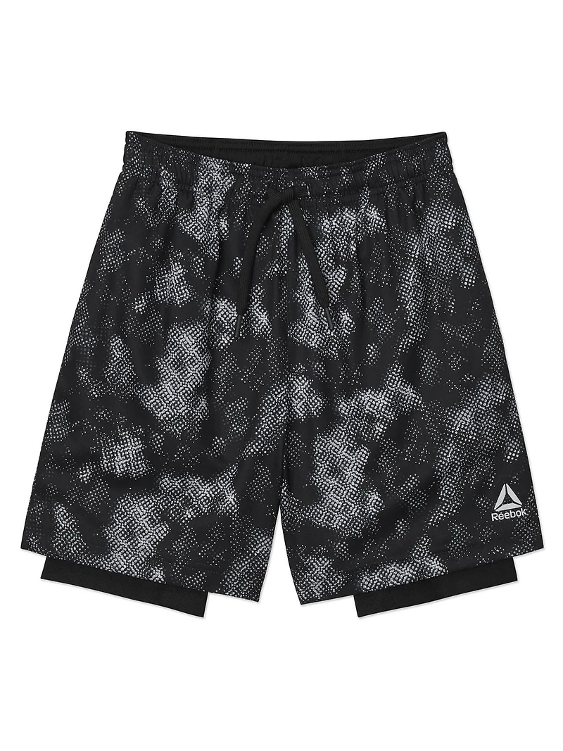 Reebok Boys Perfect Form 2-in-1 Shorts with Compression