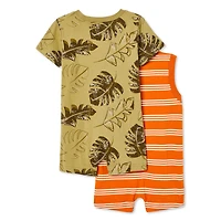 Lot de 2 barboteuses George pour bébés garçons Tailles 0-24 mois
