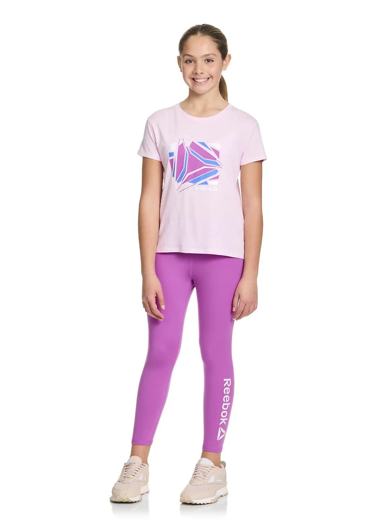 Reebok Girls Fragments Short Sleeve Graphic Tee