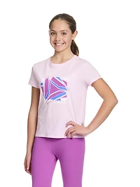 T-shirt graphique à manches courtes Reebok Fragments pour fille