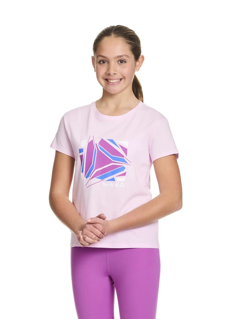 T-shirt graphique à manches courtes Reebok Fragments pour fille