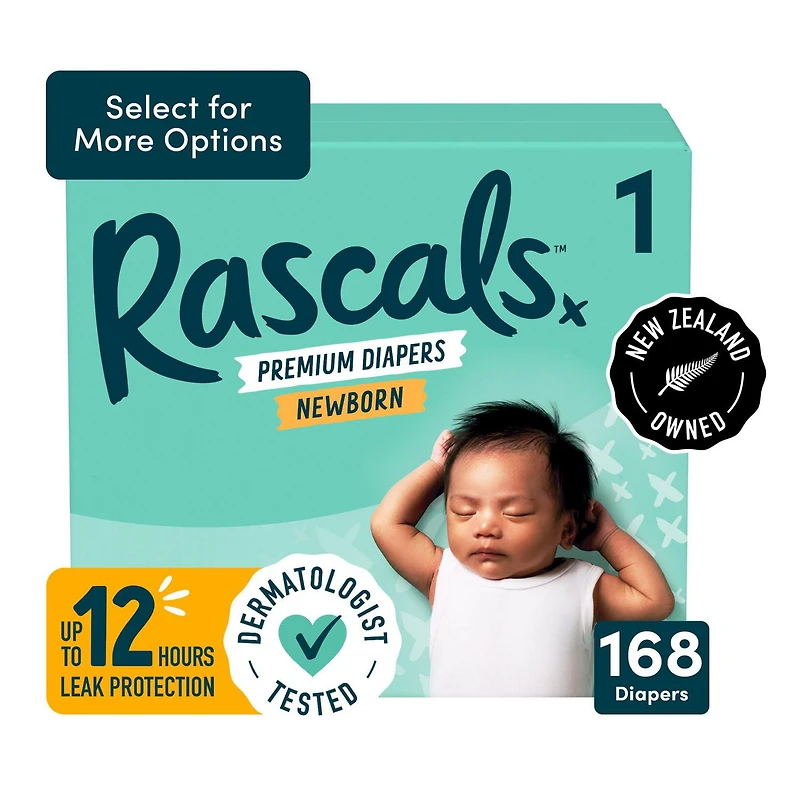 Les couches de qualité Jumbo de Rascals Unisexe, tailles N-7