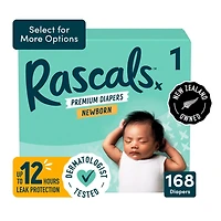 Les couches de qualité Jumbo de Rascals Unisexe, tailles N-7