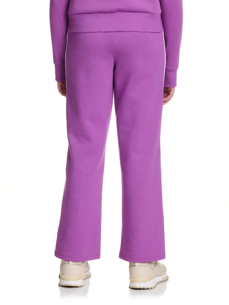 Reebok Girls Starter Wide Leg Pants with Piping and Pockets