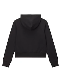 Sweat à capuche court zippé « Starter » Reebok pour fille avec passepoil et poches