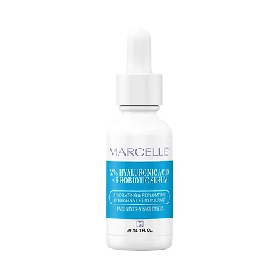 Marcelle Sérum 2 % acide hyaluronique + probiotique Hydratant et repulpant, 30 mL