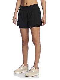 Short de compression haute performance 2 en 1 « Reflex » pour femme de Reebok Tailles XS-2XL
