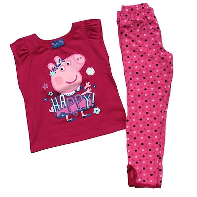 Ensemble 2 pièces avec legging ,t-shirt de Peppa Pig pour petites filles