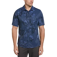 BH Chemise tissée boutonnée tropicale pour homme