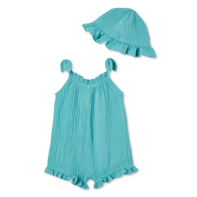 George Baby Girls' Romper 2-Piece Set