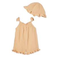 George Baby Girls' Romper 2-Piece Set