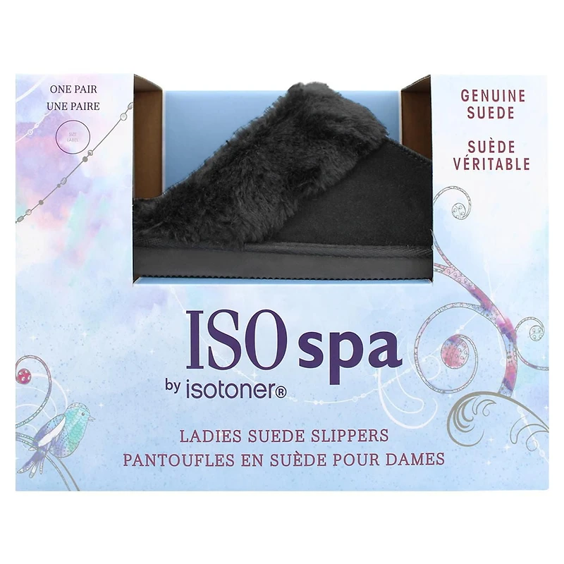 Pantoufles mules Lora en micro-suède pour femmes ISOspa par isotoner®