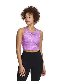 Soutien-gorge court imprimé « Sprinter » Reebok à impact moyen pour femmes avec bonnets amovibles