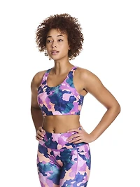 Reebok Women's ‘Reflex’ Medium Impact Printed Sports Bra With Removable Cups