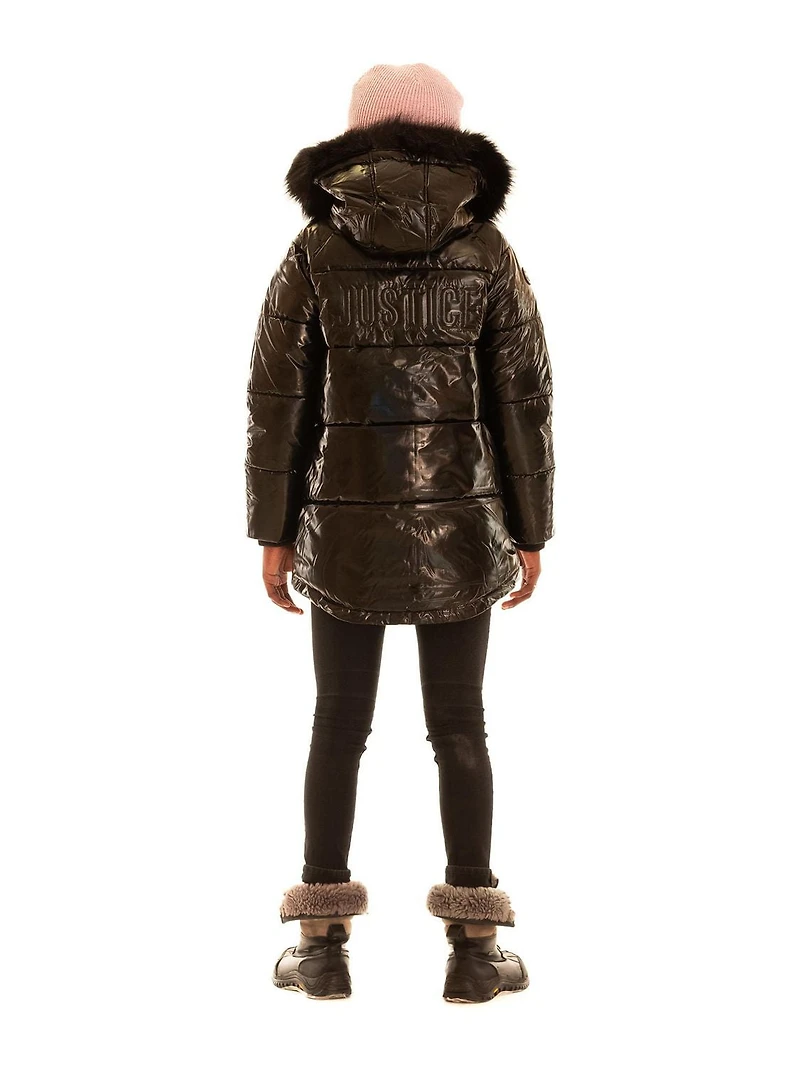 Justice Iridescent Long Puffer