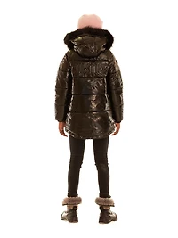 Justice Iridescent Long Puffer