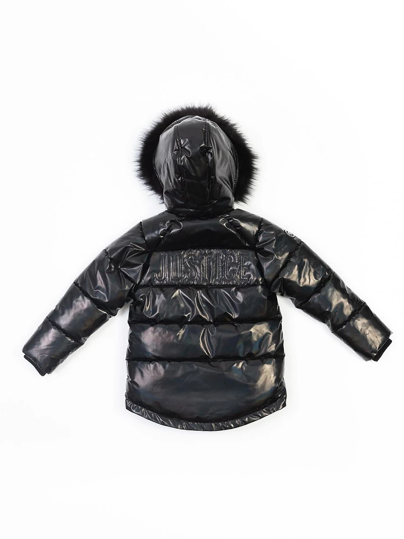 Justice Iridescent Long Puffer