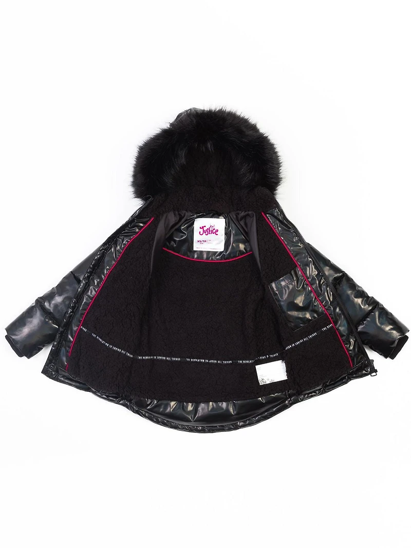 Justice Iridescent Long Puffer