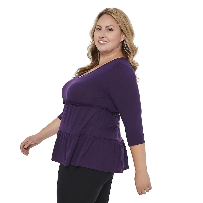 George Plus Women's V-Neckline Tiered Top