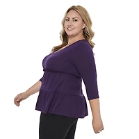 George Plus Women's V-Neckline Tiered Top