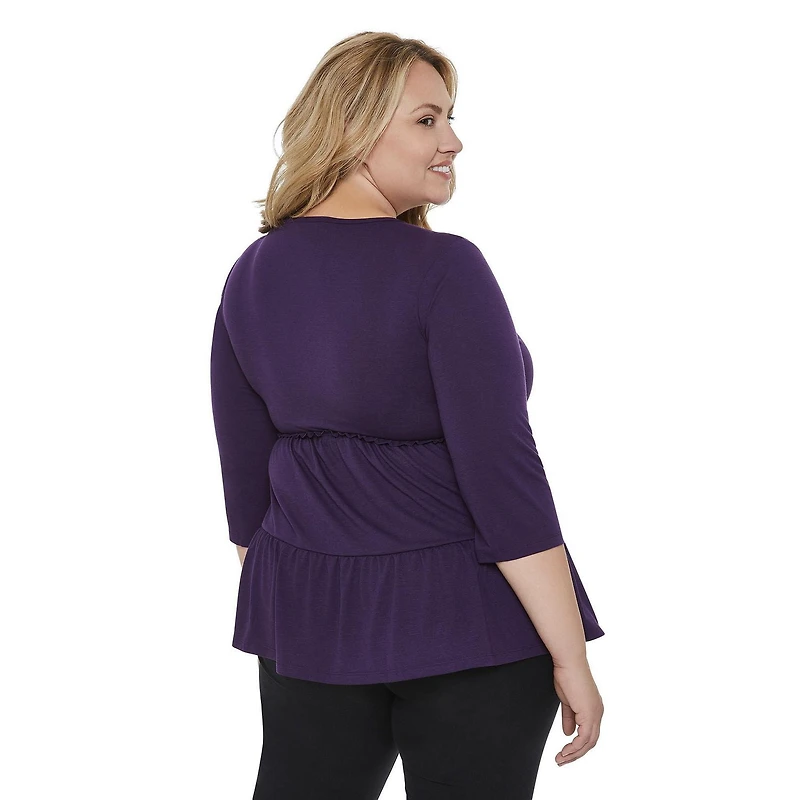George Plus Women's V-Neckline Tiered Top