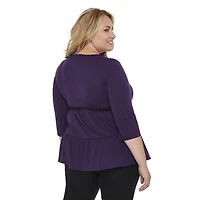 George Plus Women's V-Neckline Tiered Top
