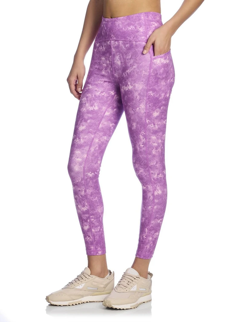 Legging imprimé taille haute « Sprinter » Reebok pour femme, entrejambe de 63 cm, coupe 7/8, avec poches
