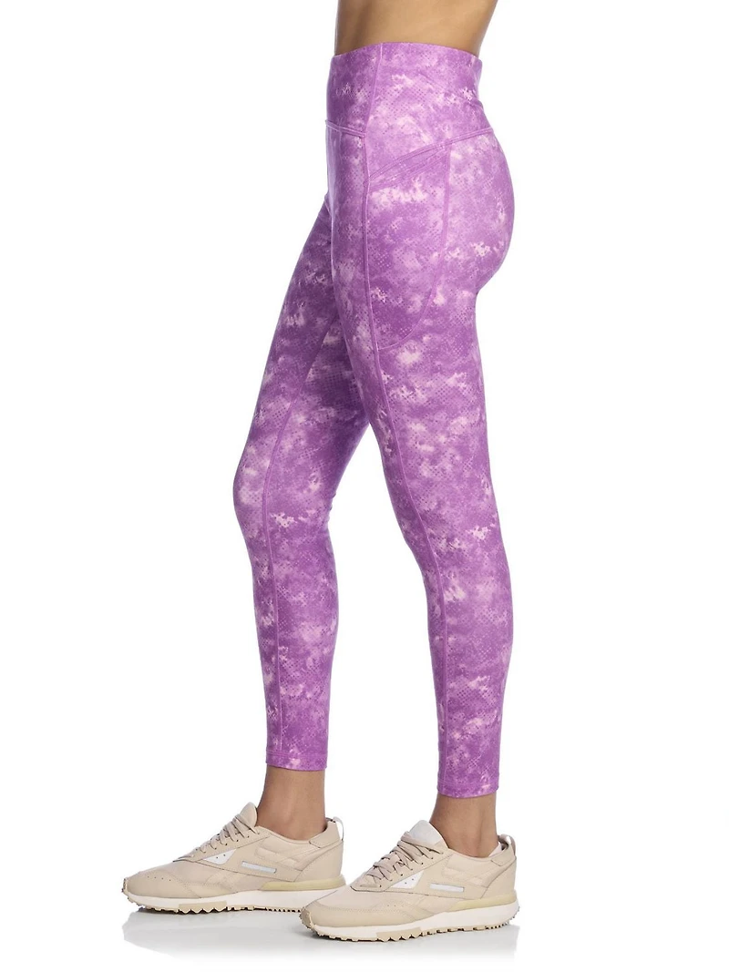 Legging imprimé taille haute « Sprinter » Reebok pour femme, entrejambe de 63 cm, coupe 7/8, avec poches