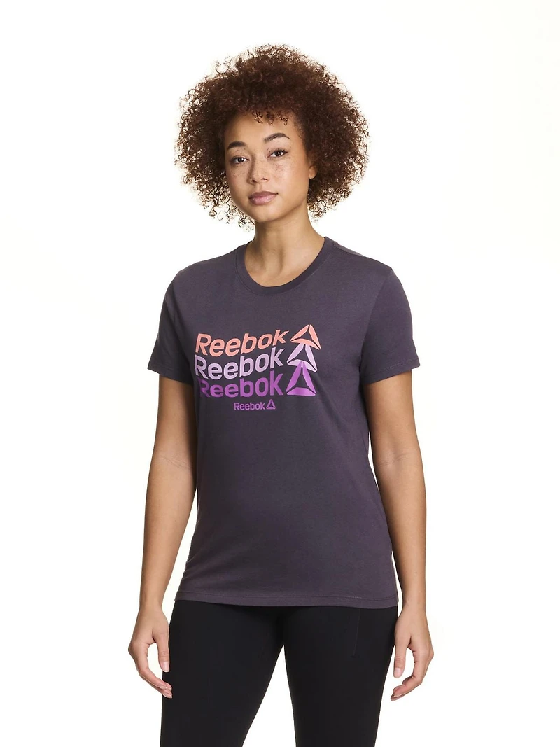 T-shirt graphique à manches courtes « Wavy Linear Repeat » pour femme de Reebok