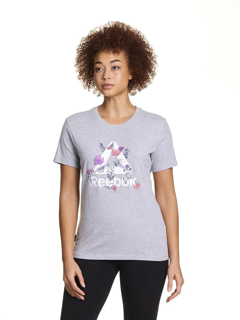 T-shirt graphique à manches courtes « Meadow Stack » pour femme de Reebok
