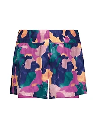 Short imprimé haute performance 2 en 1 « Reflex » pour femme de Reebok, avec compression Tailles XS-2XL