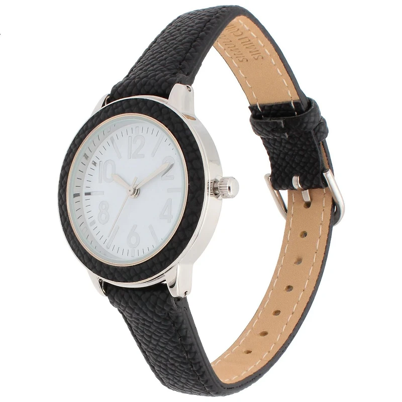 Montre  pour femme avec bracelet noir Montre tendance pour femmes