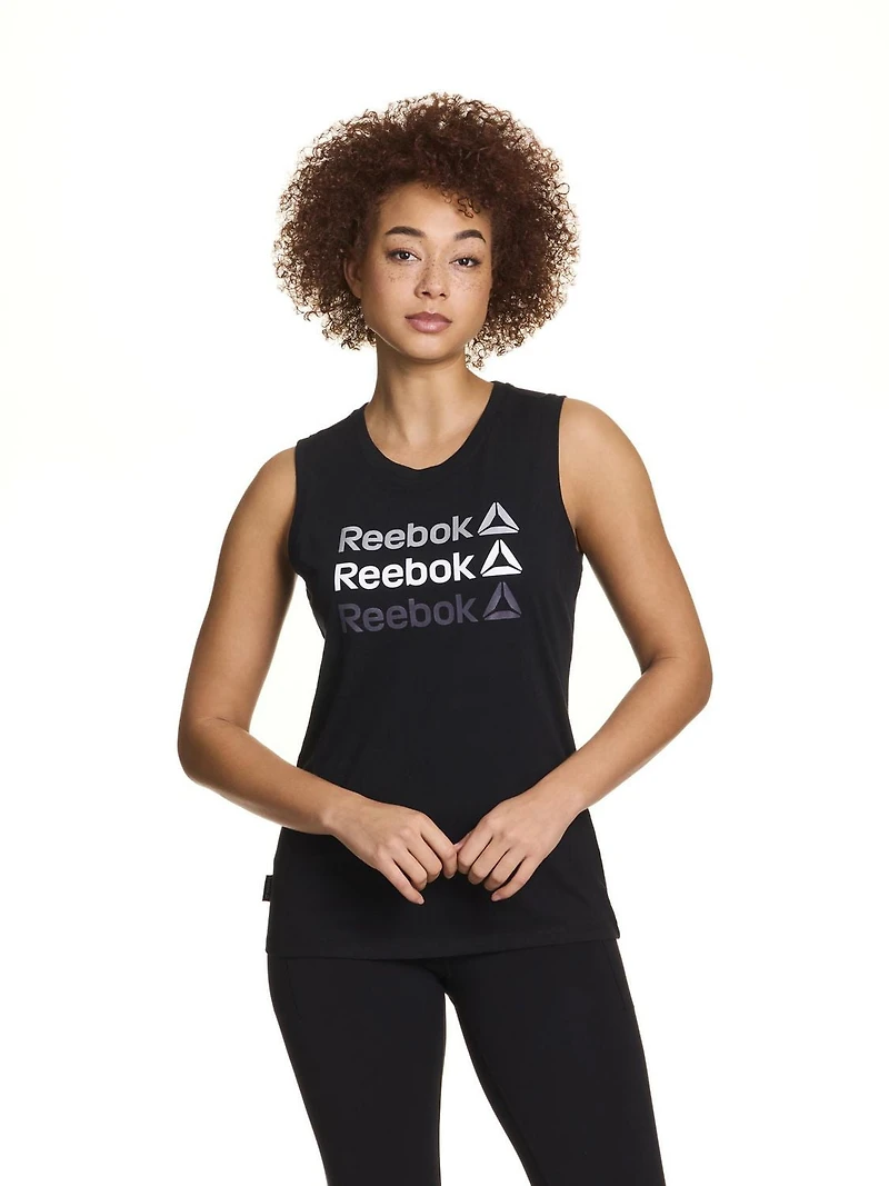 Débardeur graphique « Metallic Linear Repeat » Reebok pour femme