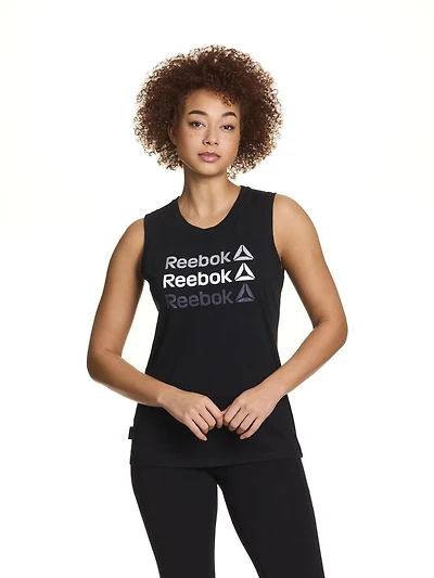 Débardeur graphique « Metallic Linear Repeat » Reebok pour femme