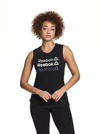 Débardeur graphique « Metallic Linear Repeat » Reebok pour femme