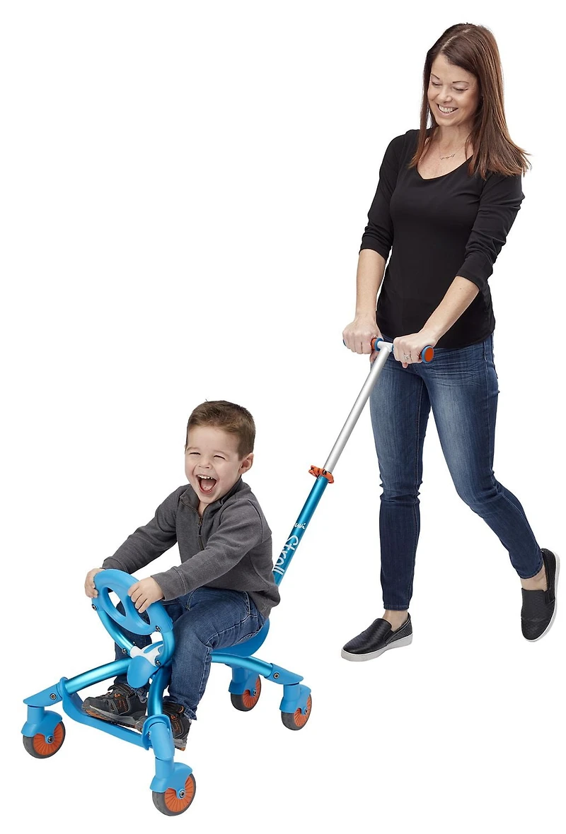 YBIKE Pewi – Trotteur poussette jouet à enfourcher pour enfant, rose
