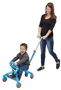 YBIKE Pewi – Trotteur poussette jouet à enfourcher pour enfant, rose