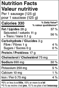 Saucisse à dîner de porc Mon marché fraîcheur au style boucherie sucrée à l'italienne 500g