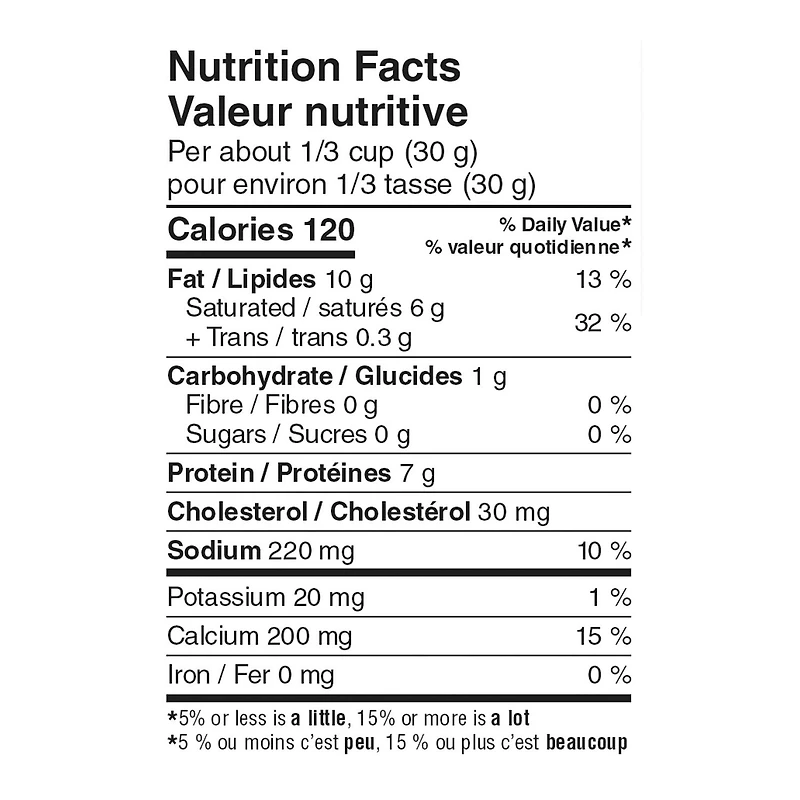 Fromage râpé cheddar fort Great Value 320 g