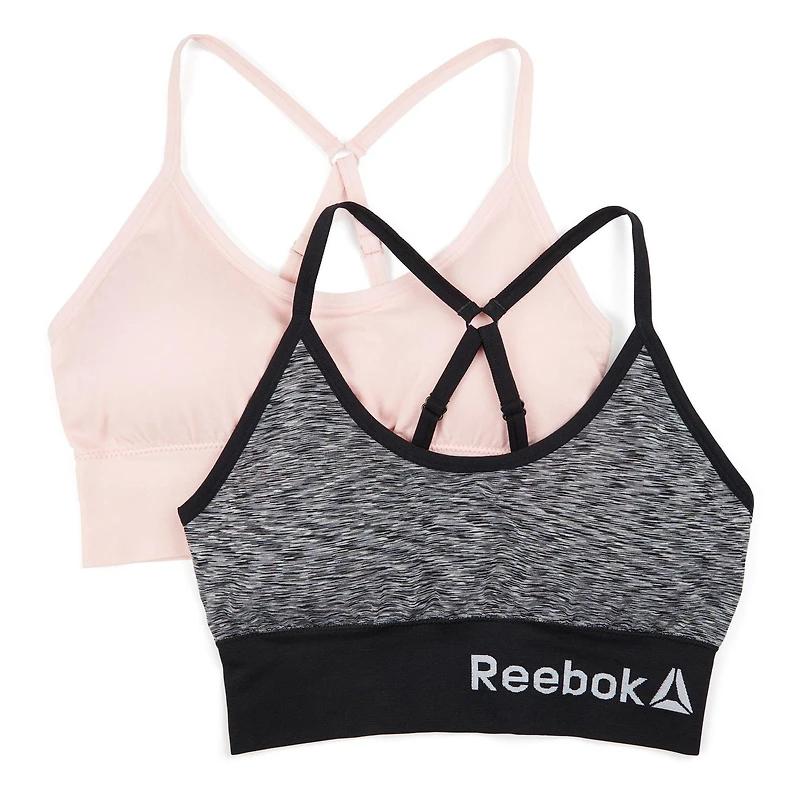 Reebok Ladies' 2 Pack Seamless Longline Bralettes