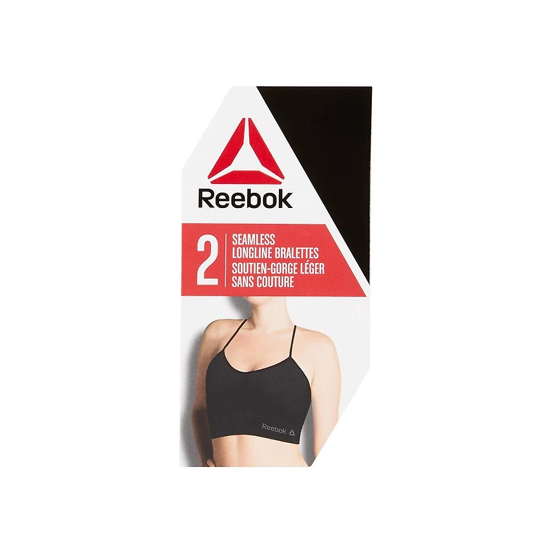 Paq. de 2 bustiers longs sans coutures Reebok pour dames
