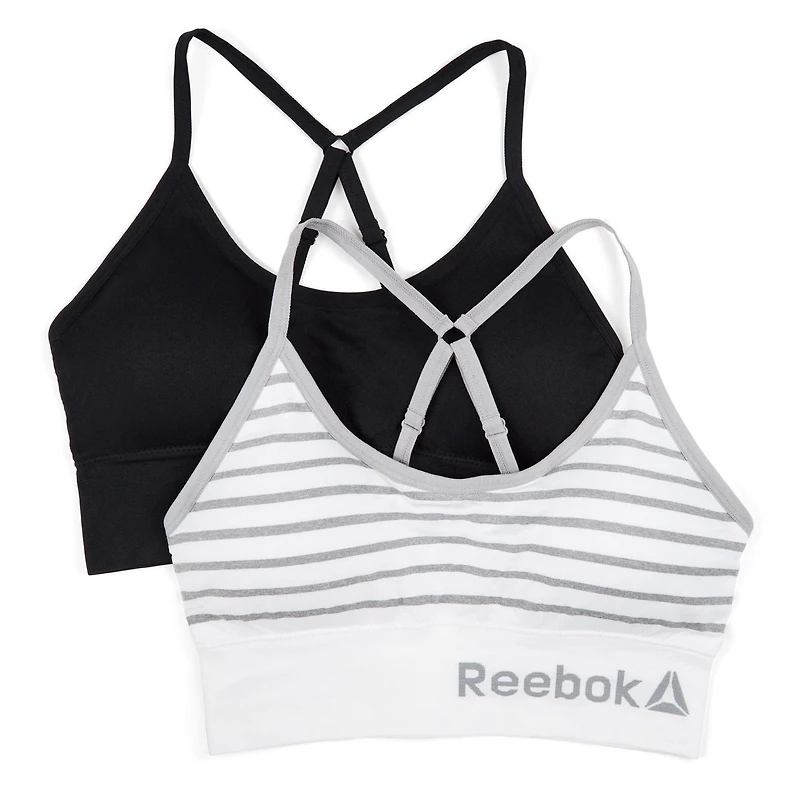 Paq. de 2 bustiers longs sans coutures Reebok pour dames