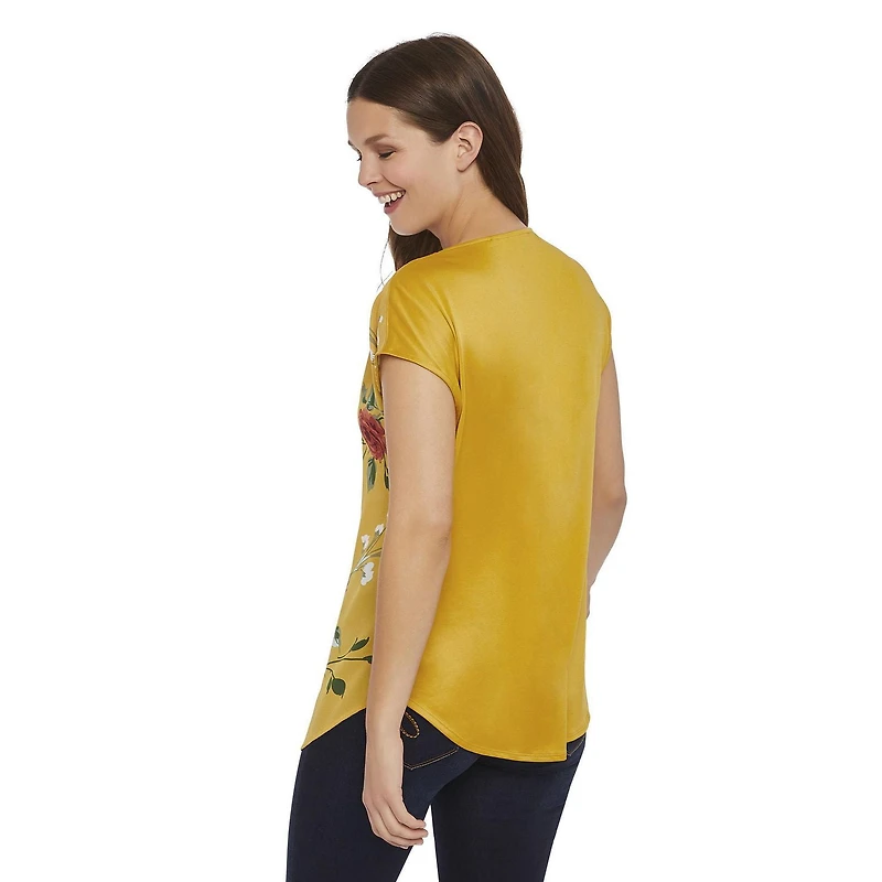 George Women's Pleated V-Neck Top