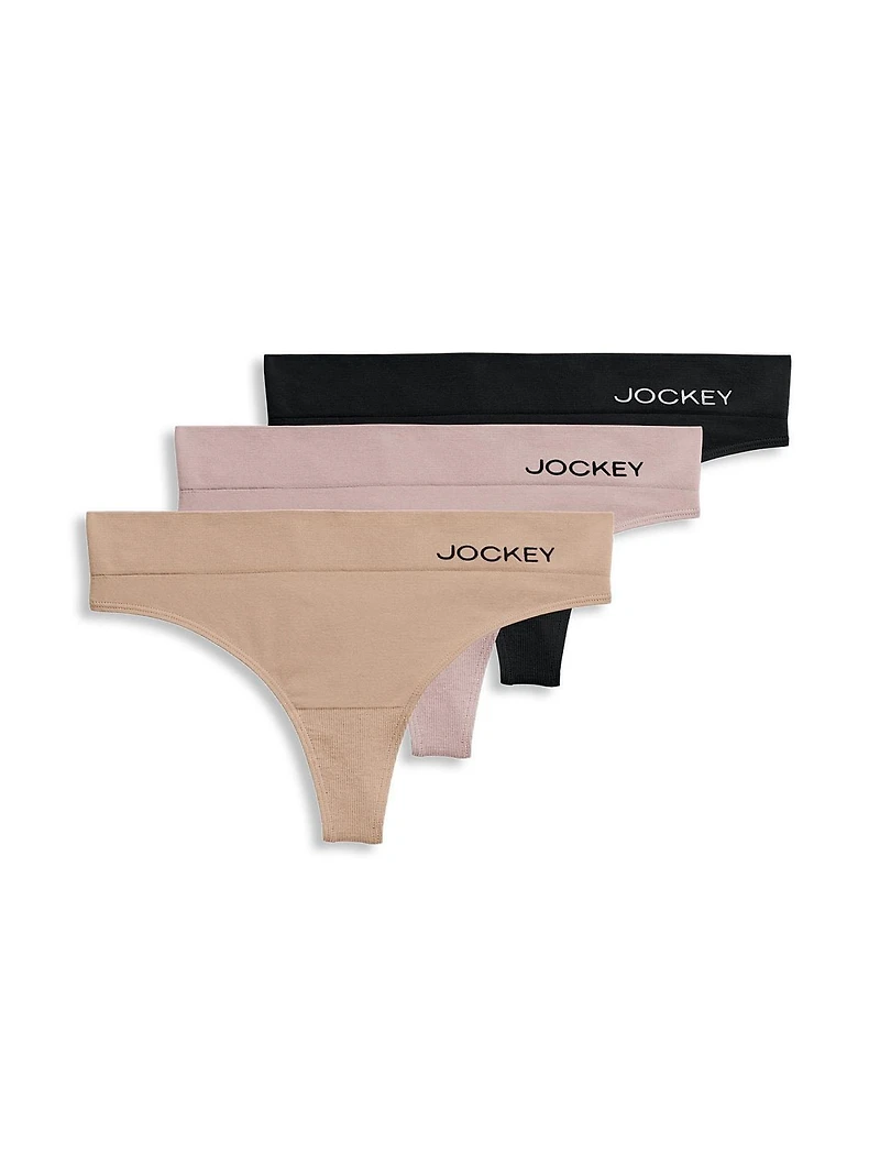 Tanga écologique Essentials Seamfree® de Jockey® – paquet de 3 Tanga écologique Essentials Seamfree®