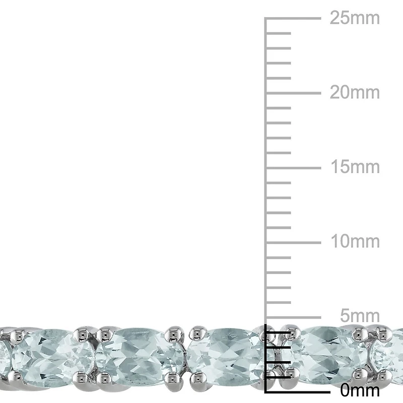 Bracelet tennis Tangelo avec aigues-marines 6-1/3 CT PBT en argent sterling, 7 po