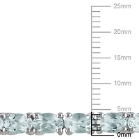 Bracelet tennis Tangelo avec aigues-marines 6-1/3 CT PBT en argent sterling, 7 po