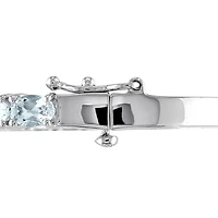 Bracelet tennis Tangelo avec aigues-marines 6-1/3 CT PBT en argent sterling, 7 po