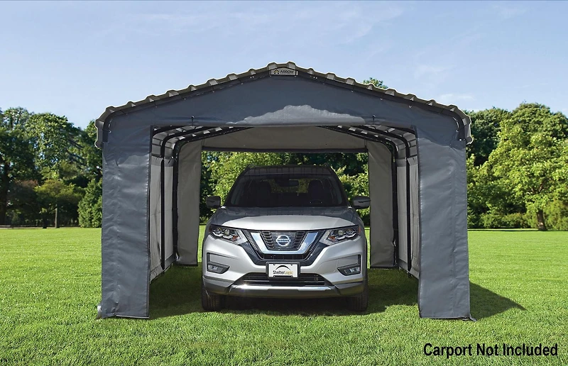 Enclosure Kit for 12 x 20 ft. Carport Grey