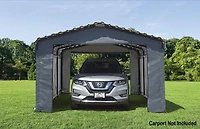 Enclosure Kit for 12 x 20 ft. Carport Grey